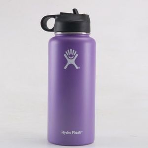 Purple hydro flask with straw lid